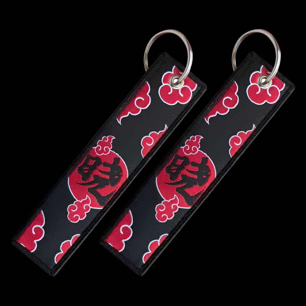 Lazur Akatsuki Keychain – Red Cloud Embroidery