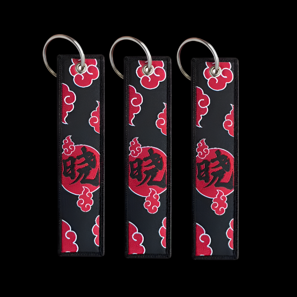 Lazur Akatsuki Keychain – Red Cloud Embroidery